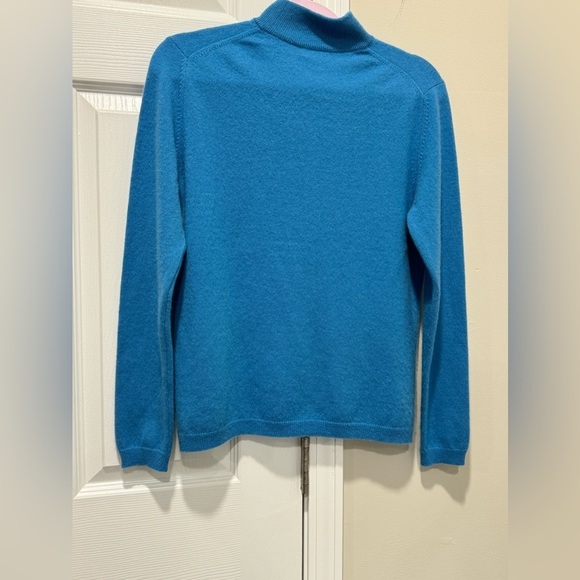 Charter Club 100% Cashmere Pullover
Sweater 2-Ply M Mock Neck Blue - Picture 3 of 8